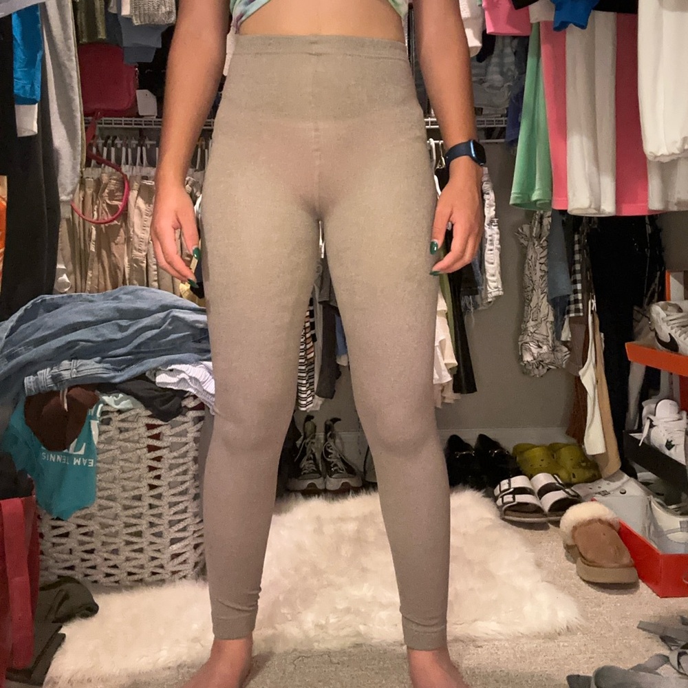 Timberland insulated fleece lined beige leggings